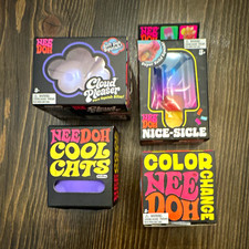 NeeDoh  4 piece toy lot Cloud pleaser, color change, cool cats & Nice Sicle NEW picture