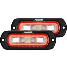 Rigid Industries SR-L Series Flush Mount LED Spreader Pair w/ Red Halo Light picture