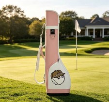 LUXURY NEW Malbon stand half case caddy bag Pink Self-Supporting Golf Bag picture
