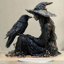 1pc Halloween Acrylic 2D Desktop Decor Spooky Home Office Desk Decoration picture