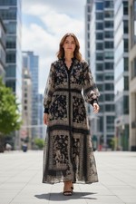 Mango MNG Chiffon Floral Print Maxi Dress SIZES S,M,L picture