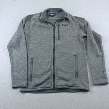 Patagonia Better Sweater Jacket Mens Medium Gray Full Zip Fleece Worn Wear picture