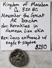 Alexander the Great III - 336-323 BC - Kingdom of Macedon - SILVER AR DRACHM picture