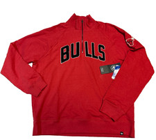 Chicago Bulls 47' Brand 1/4 Zip Red Men's Size XL Pullover Sweatshirt picture