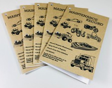 Maintenance Record Service Repair History Book, 5Pk Auto Boat Truck Tractor Car picture