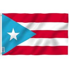 Anley Fly Breeze 3x5 Ft Light Blue Puerto Rico Flag Puerto Rican PR Flags picture