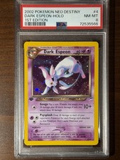 Dark Espeon 1st Edition PSA 8 Strong 9 Potential 4/105 Neo Destiny Holo picture