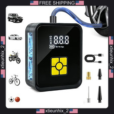 Portable Tire Inflator Digital Air Pump with LED Flashlight and Power Bank picture