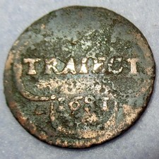Early date 1681 New York Penny Colonial Copper Cent Utrecht Mint Certificate of picture