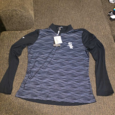 Levelwear Chicago White Sox MLB Black/Gray Women's 1/4 Zip Pullover Size M picture