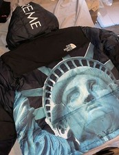BRAND NEW SUPREME THE NORTH FACE STATUE OF LIBERTY BALTORO JACKET BLACK M FW19 picture