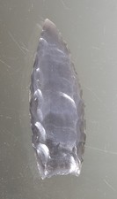 2.65 Inch Fluted Obsidian Primitive Projectile Point Repro picture