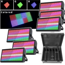 6X 200W RGBW 768LED Wall Wash Light Strobe DMX Stage Beam Light Party+1X CASE picture