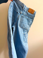 Vintage Gap Kid’s Light Wash Blue Denim Cargo Pocket Straight Jeans 100% Cotton picture