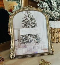 New Rachel Zoe Antique Gold Picture Frame 8x10 Ornate Baroque Arched Beautiful picture