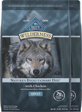 Blue Buffalo Wilderness Chicken Recipe High-Protein Adult Dog Food, 2x24-lb bags picture