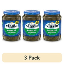(3 pack) Vlasic Kosher Dill Baby Whole Pickles, Keto Friendly, 24 fl. oz. picture