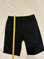 O'Neill Men's Black Polyester Chino Shorts Flat Front Button Pockets Logo picture