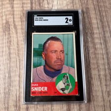 1963 Topps #550 Duke Snider SGC 2 High Number New York Mets HOF picture