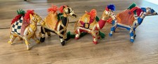 Vintage Hand Crafted Raj Camel Toys/Ornaments Made in India Set Of 4 picture