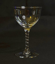 Vintage Seneca Helga Clear Glass Twist Stem 8000 Liquor Cocktail Glass 4 5/8