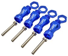 NEW NHX RC Wheel Hex Adapter 12mm to 17mm (4pc) 30mm Offset Extender- Blue picture