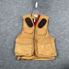 Vintage Carhartt Super Dux Vest Mens M 50s 60 Brown Canvas Hunting Quilted Lined picture