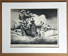Vtg 1939 Print in 11x14 Mat Ready to Frame: Thomas Hart Benton, 