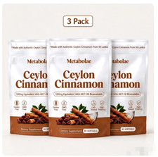 3Pack Metabolae Ceylon Cinnamon 7200mg Equivalent with MCT Oil 30 softgels picture