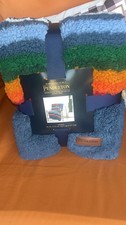 PENDLETON - Fleece Throw Blanket - Serape Denim - RARE Colorway -Dead Stock picture