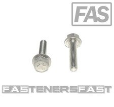 (25) M6 x 1.00 x 25 Stainless Steel DIN6921 A2 Hex Flange Bolts M6x25mm Flange picture