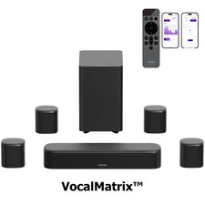 ULTIMEA 7.1ch TV Soundbar with 4 Surround Speakers 350W Subwoofer Bluetooth HDMI picture