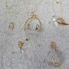 Vintage Terry's Village Christmas Ornament Lot of 5 Nativity Angel Reindeer Tree picture