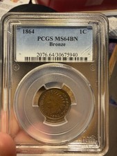 1864 Indian Head Small Cent 1C PCGS MS64BN Bronze BN Business Strike picture