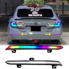 Clear RGB LED Rear Bumper Reflector Lights Fits 10th Gen Honda Accord 2018-2022 picture