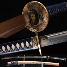 Authentic Japanese Samurai Sword Sharp Clay Tempered T10Steel Dragon King Katana picture