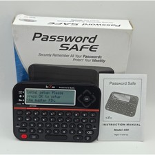 RecZone Password Safe Model 595 Electronic Organizer Open Box Tested W/ Manual picture