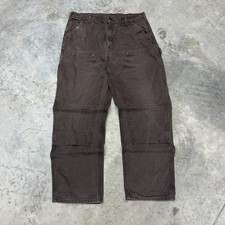 Vintage 90s Carhartt B136 DKB Double Knee Carpenter Pants 36x32 Distressed Faded picture