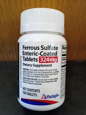 Padagis Ferrous Sulfate Enteric-Coated Tablets 324 mg 100 Tablets picture
