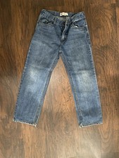 Levi's 505 Boys Straight Blue Denim Jeans 12 Husky 32x27 Medium Wash picture