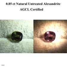 0.85 ct Natural Untreated Alexandrite | Cushion | AGCL Certified picture