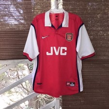 Vtg 1998-1999 Arsenal F.C. Nike-Fit Home Jersey Fan-Version Replica Mens Medium picture