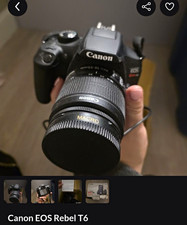 Canon EOS Rebel T6 DSLR Black w/ EF-S 18-55mm IS II Lens, Wi-Fi NFC picture