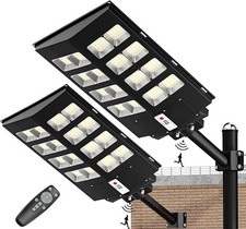 2PCS 990000000LM 1000W Watts Commercial Solar Street Light Parking Lot Road Lamp picture