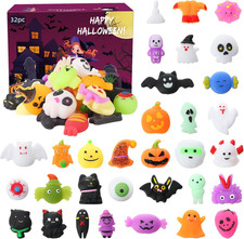 32 Pcs Halloween Random Mochi Squishy Toys, Party Favors Goodie Bags Stuffers fo picture