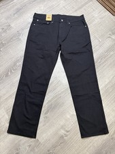 Levi's 505 Men's Regular Fit Straight Leg Stretch Jeans Zip Black CHOOSE SIZE picture