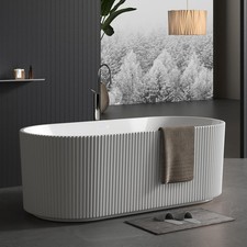 Freestanding Bathtub,59In Acrylic BathtubThickened,Stand Alone Soaking Tub picture