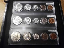 1954 P/D/S GEM-B/U UNCIRCULATED MINT SET - 90% SILVER picture