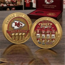 Kansas City Chiefs Legends Collection Commemorative Gold Plated Coin picture