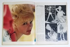 Elke Sommer REAL hand 3x SIGNED September 1964 Playboy Magazine COA Autographed picture